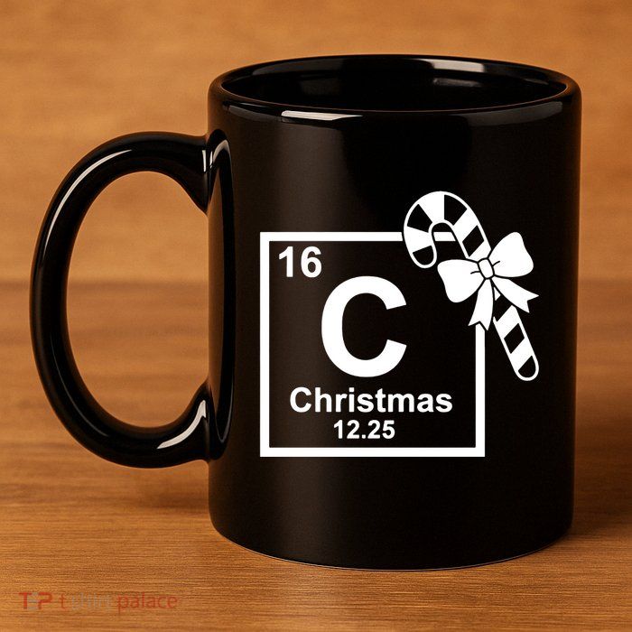 Christmas Periodic Table Symbol 11oz C Handle Ceramic Mug