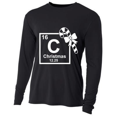 Christmas Periodic Table Symbol Cooling Performance Long Sleeve Crew