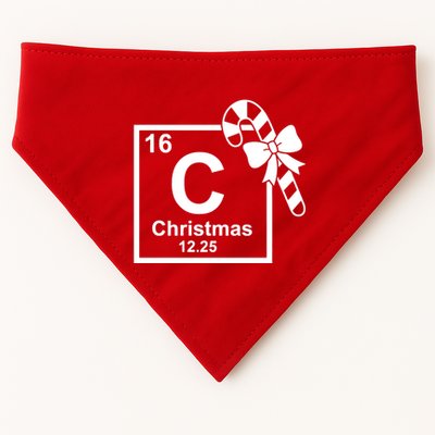 Christmas Periodic Table Symbol USA-Made Doggie Bandana