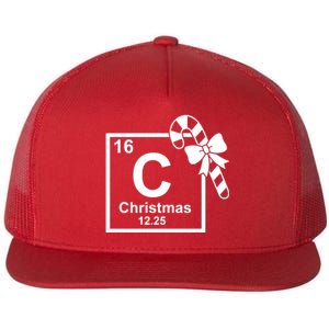 Christmas Periodic Table Symbol Flat Bill Trucker Hat