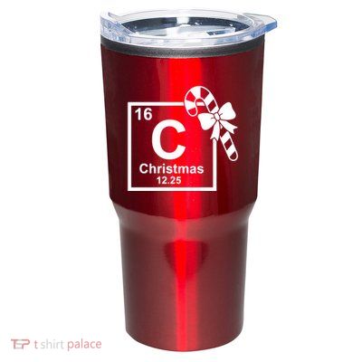 Christmas Periodic Table Symbol Tumbler