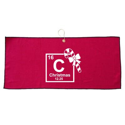 Christmas Periodic Table Symbol Large Microfiber Waffle Golf Towel