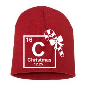 Christmas Periodic Table Symbol Short Acrylic Beanie