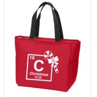 Christmas Periodic Table Symbol Zip Tote Bag