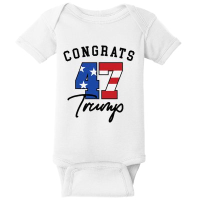 Congratulations President Trump 47 Baby Bodysuit