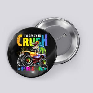 Crush PreK T Rex Dinosaur Monster Truck Back To School Boy Button