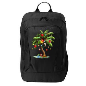 Christmas Palm Tree Light Hawaiian Tropical Xmas City Backpack