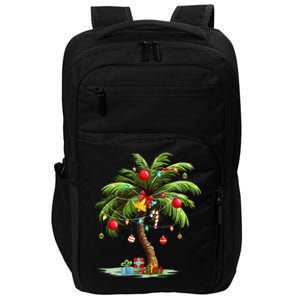 Christmas Palm Tree Light Hawaiian Tropical Xmas Impact Tech Backpack