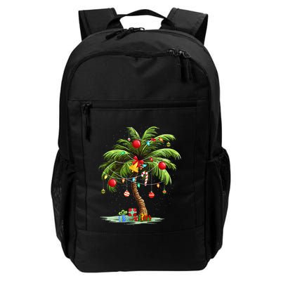 Christmas Palm Tree Light Hawaiian Tropical Xmas Backpack
