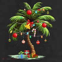 Christmas Palm Tree Light Hawaiian Tropical Xmas Adult Drive Performance Visor