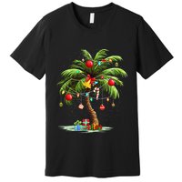 Christmas Palm Tree Light Hawaiian Tropical Xmas Premium T-Shirt