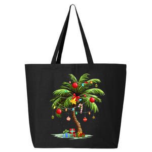 Christmas Palm Tree Light Hawaiian Tropical Xmas 25L Jumbo Tote