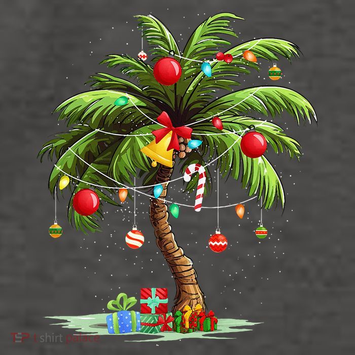 Christmas Palm Tree Light Hawaiian Tropical Xmas Vector Backpack