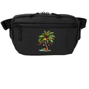 Christmas Palm Tree Light Hawaiian Tropical Xmas Crossbody Pack