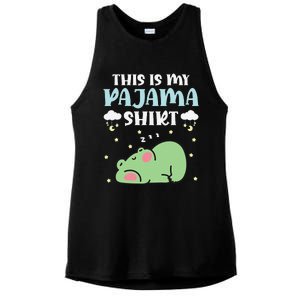 Cute Pj Teen Pjs Funny Frog Pjs This Is My Pajama Ladies PosiCharge Tri-Blend Wicking Tank