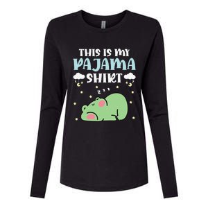 Cute Pj Teen Pjs Funny Frog Pjs This Is My Pajama Womens Cotton Relaxed Long Sleeve T-Shirt