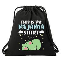 Cute Pj Teen Pjs Funny Frog Pjs This Is My Pajama Drawstring Bag