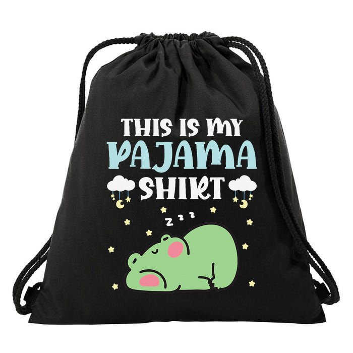 Cute Pj Teen Pjs Funny Frog Pjs This Is My Pajama Drawstring Bag
