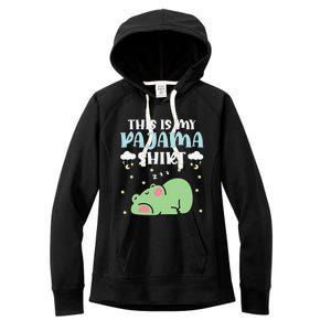 Cute Pj Teen Pjs Funny Frog Pjs This Is My Pajama Women's Fleece Hoodie