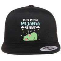 Cute Pj Teen Pjs Funny Frog Pjs This Is My Pajama Flat Bill Trucker Hat