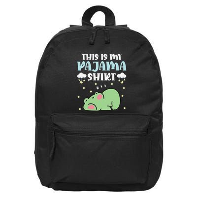 Cute Pj Teen Pjs Funny Frog Pjs This Is My Pajama 16 in Basic Backpack