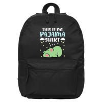 Cute Pj Teen Pjs Funny Frog Pjs This Is My Pajama 16 in Basic Backpack