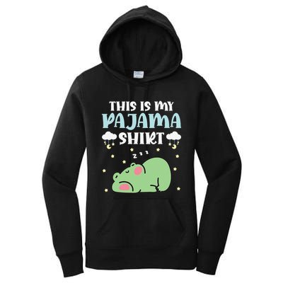 Cute Pj Teen Pjs Funny Frog Pjs This Is My Pajama Women's Pullover Hoodie