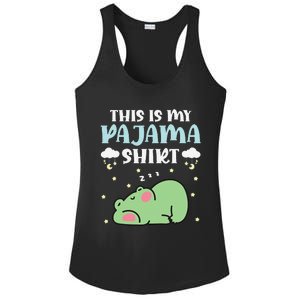 Cute Pj Teen Pjs Funny Frog Pjs This Is My Pajama Ladies PosiCharge Competitor Racerback Tank