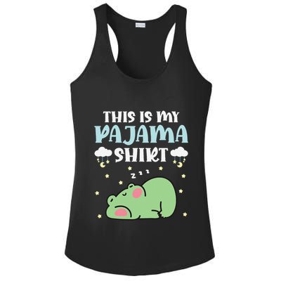 Cute Pj Teen Pjs Funny Frog Pjs This Is My Pajama Ladies PosiCharge Competitor Racerback Tank