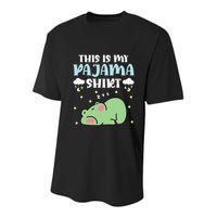 Cute Pj Teen Pjs Funny Frog Pjs This Is My Pajama Youth Performance Sprint T-Shirt