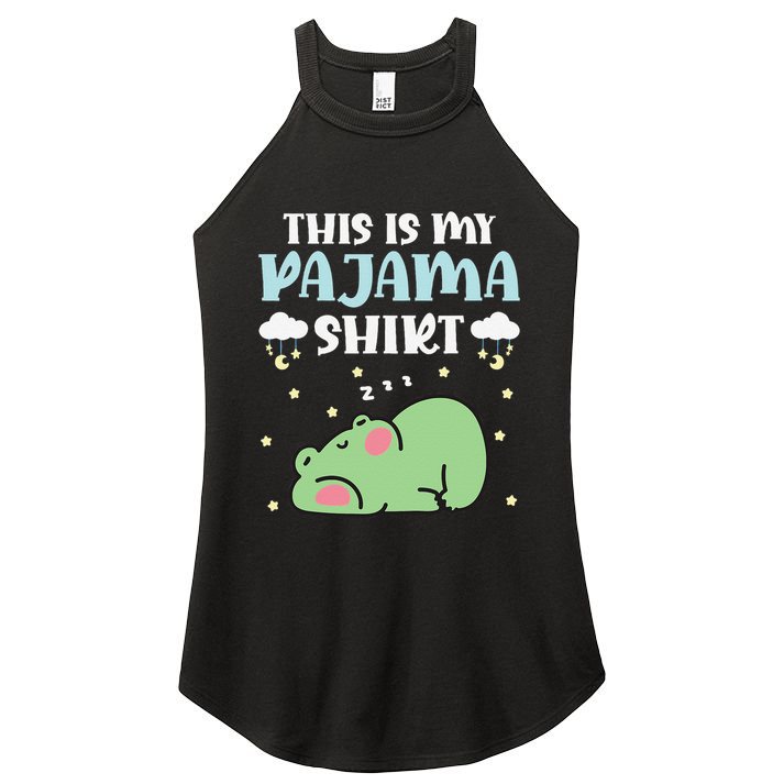 Cute Pj Teen Pjs Funny Frog Pjs This Is My Pajama Women's Perfect Tri Rocker Tank