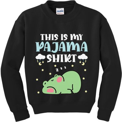 Cute Pj Teen Pjs Funny Frog Pjs This Is My Pajama Kids Sweatshirt