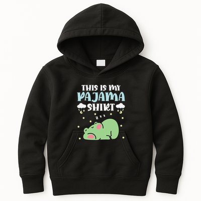 Cute Pj Teen Pjs Funny Frog Pjs This Is My Pajama Kids Hoodie