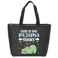 Cute Pj Teen Pjs Funny Frog Pjs This Is My Pajama Zip Tote Bag