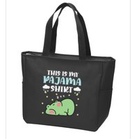 Cute Pj Teen Pjs Funny Frog Pjs This Is My Pajama Zip Tote Bag