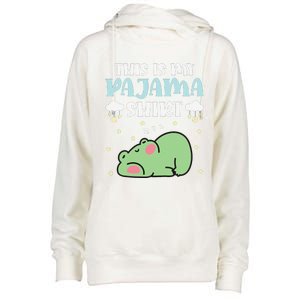 Cute Pj Teen Pjs Funny Frog Pjs This Is My Pajama Womens Funnel Neck Pullover Hood