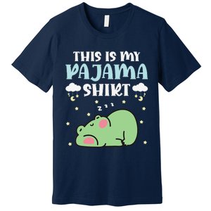 Cute Pj Teen Pjs Funny Frog Pjs This Is My Pajama Premium T-Shirt