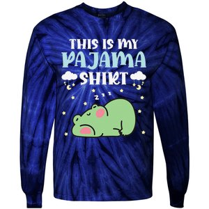 Cute Pj Teen Pjs Funny Frog Pjs This Is My Pajama Tie-Dye Long Sleeve Shirt