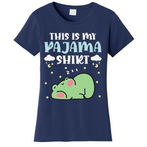 Cute Pj Teen Pjs Funny Frog Pjs This Is My Pajama Women's T-Shirt