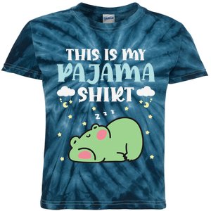 Cute Pj Teen Pjs Funny Frog Pjs This Is My Pajama Kids Tie-Dye T-Shirt