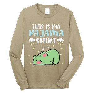 Cute Pj Teen Pjs Funny Frog Pjs This Is My Pajama Long Sleeve Shirt