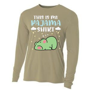 Cute Pj Teen Pjs Funny Frog Pjs This Is My Pajama Cooling Performance Long Sleeve Crew