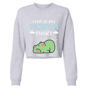 Cute Pj Teen Pjs Funny Frog Pjs This Is My Pajama Cropped Pullover Crew