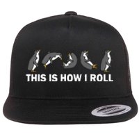 Cute Penguin This Is How I Roll Funny Penguin Flat Bill Trucker Hat