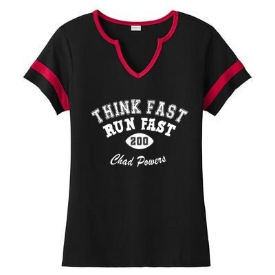 Think Fast Run Fast Ladies Halftime Notch Neck Tee