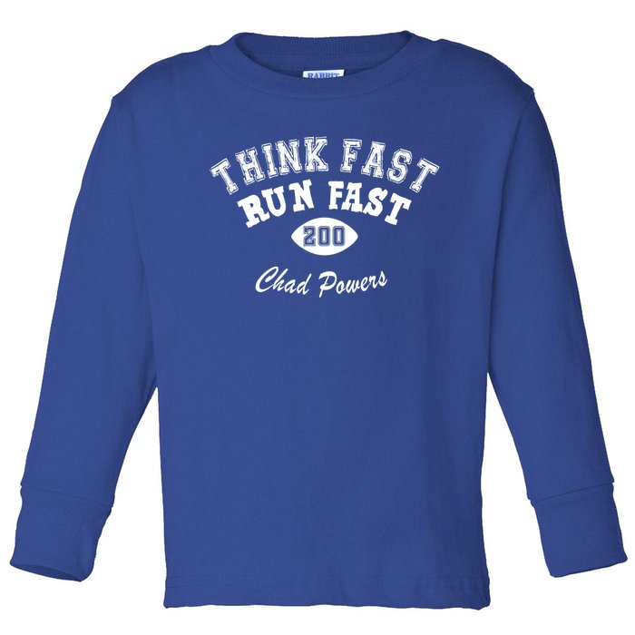 Think Fast Run Fast Toddler Long Sleeve Shirt