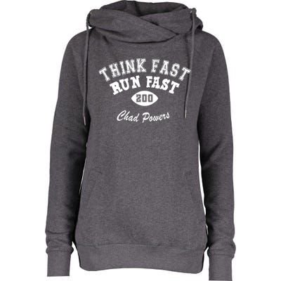 Think Fast Run Fast Womens Funnel Neck Pullover Hood