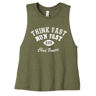 Think Fast Run Fast Women's Racerback Cropped Tank