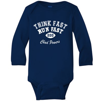 Think Fast Run Fast Baby Long Sleeve Bodysuit