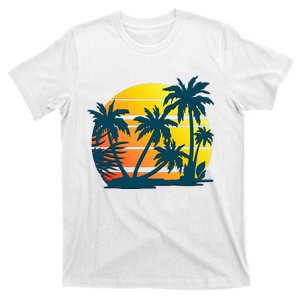 Coconut Palm Trees Summer Vacation Beach Tropical Summer T-Shirt